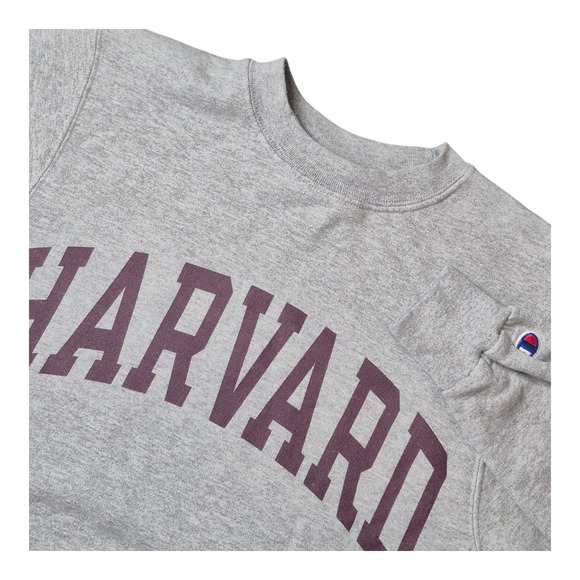 Champion Harvard‎ Crewneck Sweatshirt Gray Pullover College Logo Adult XS - Picture 1 of 5